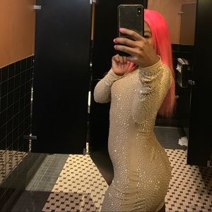 Fashion Nova Mesh Sequin Dress
